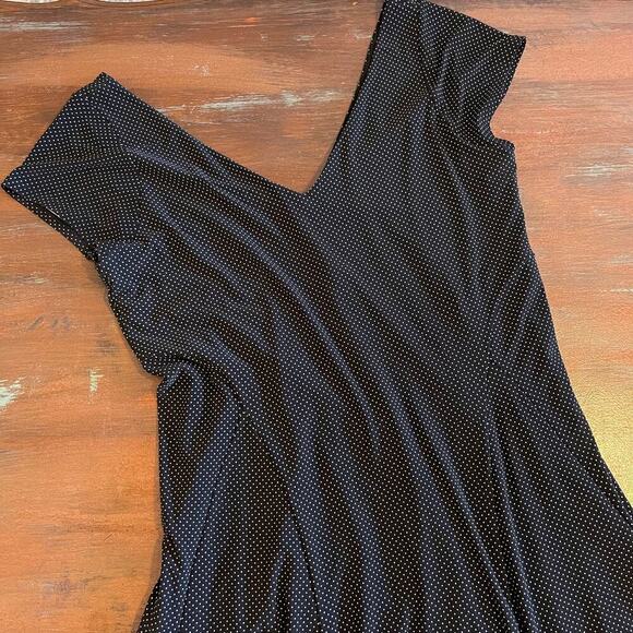 Lauren Ralph Lauren Women's Black Polka Dots Dress Fit & Flare Size Large - Picture 2 of 9